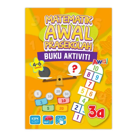 Matematik Awal Prasekolah - Buku Aktiviti 3A - Front Cover.png