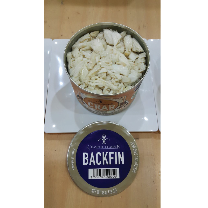 Pasteurized Crab Meat Can Backfin (1030.0156) Champor Champor