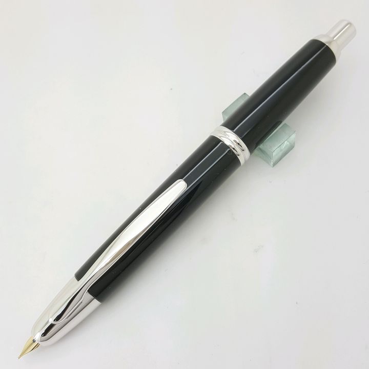 鋼筆工作室 日本 PILOT 百樂 鋼筆 Capless 按壓式鋼筆 銀夾金尖 黑桿