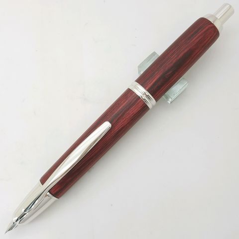 鋼筆工作室 日本 PILOT 百樂 Capless 樺木桿 按壓式鋼筆紅