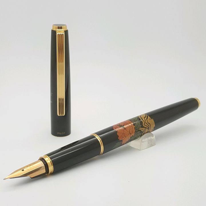 鋼筆工作室 百樂 老款平蒔繪 鋼筆 牡丹01.jpg