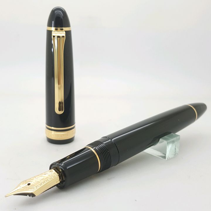 鋼筆工作室 Profit (PF) 21k金尖黑桿金夾鋼筆02.jpg