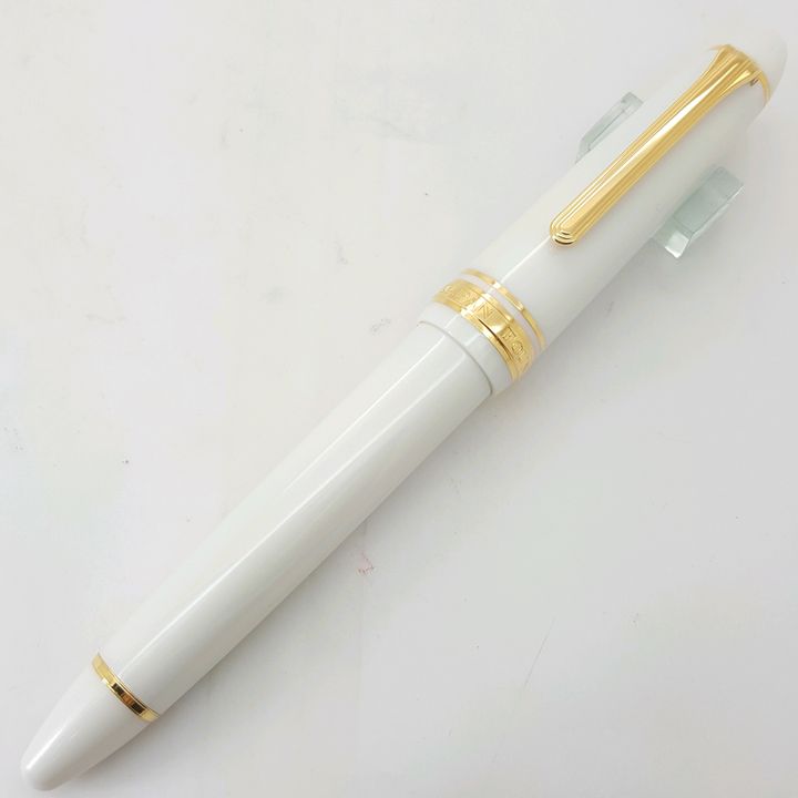鋼筆工作室 PROFIT (PF) 21K 白桿金夾鋼筆01.jpg