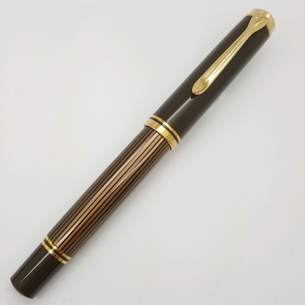 Pelikan百利金M800活塞上墨鋼筆 棕條