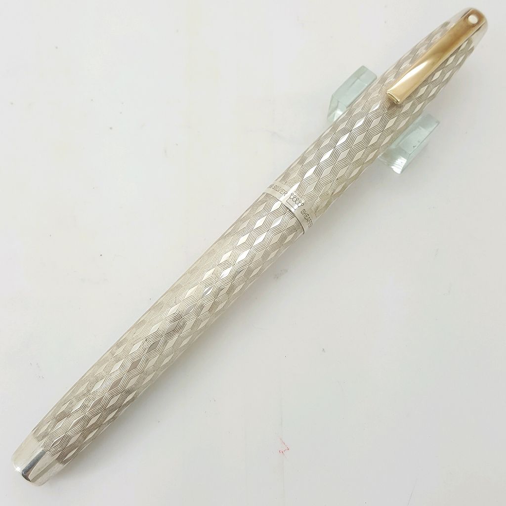 鋼筆工作室 美國 西華 sheaffer 銀桿鋼筆藍握位.jpg