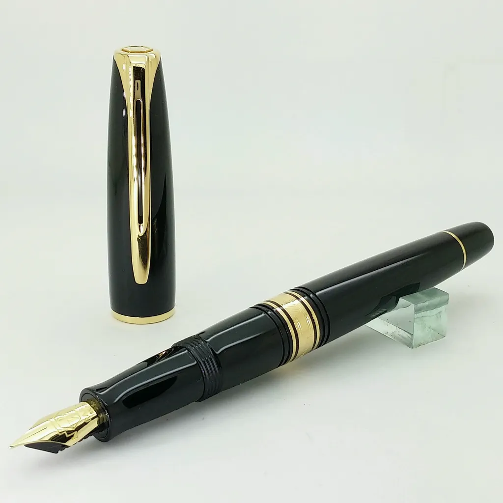 Waterman 水人charleston 查理斯登系列18k金鋼筆 黑桿金夾款 古今鋼筆