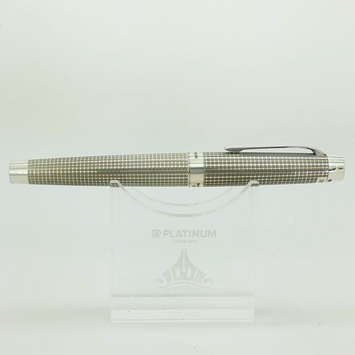 鋼筆工作室 日本 白金牌 THE PRIME 百週年 銀桿格紋鋼筆