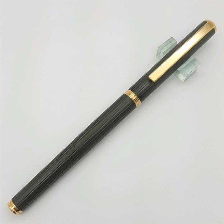 鋼筆工作室林氏筆業老派西德尖鋼筆-黑直條紋桿闔蓋照