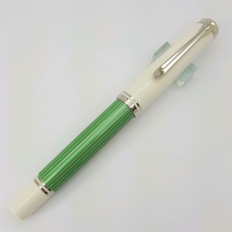 鋼筆工作室 Pelikan 百利金 M605 活塞上墨鋼筆 綠條Green-White