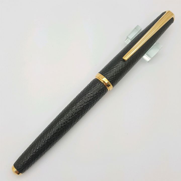 日本 Platinum 白金 14K 皮革桿鋼筆 黑色