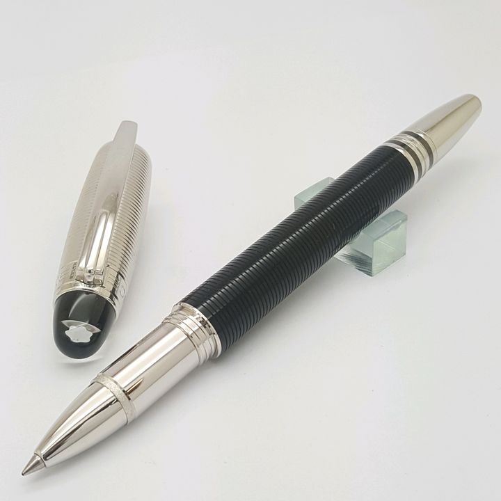 鋼筆工作室 萬寶龍漂浮銀蓋鋼珠筆01.jpg