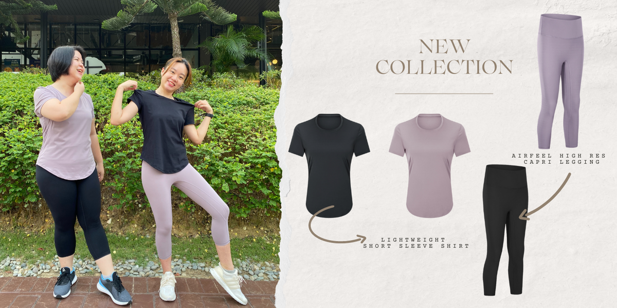 Lightweight Short Sleeve Shirt & Airfeel High Rise Capri Legging