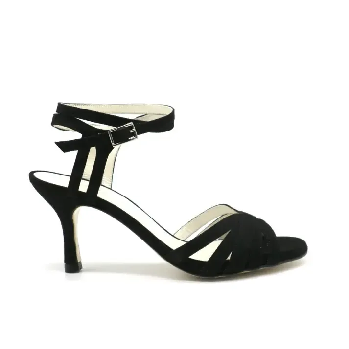15F8 Libre daim noir talons 7cm