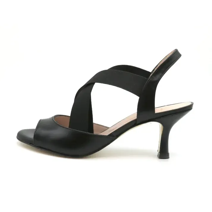 20F1 Mirada cuir lisse noir talons 6cm