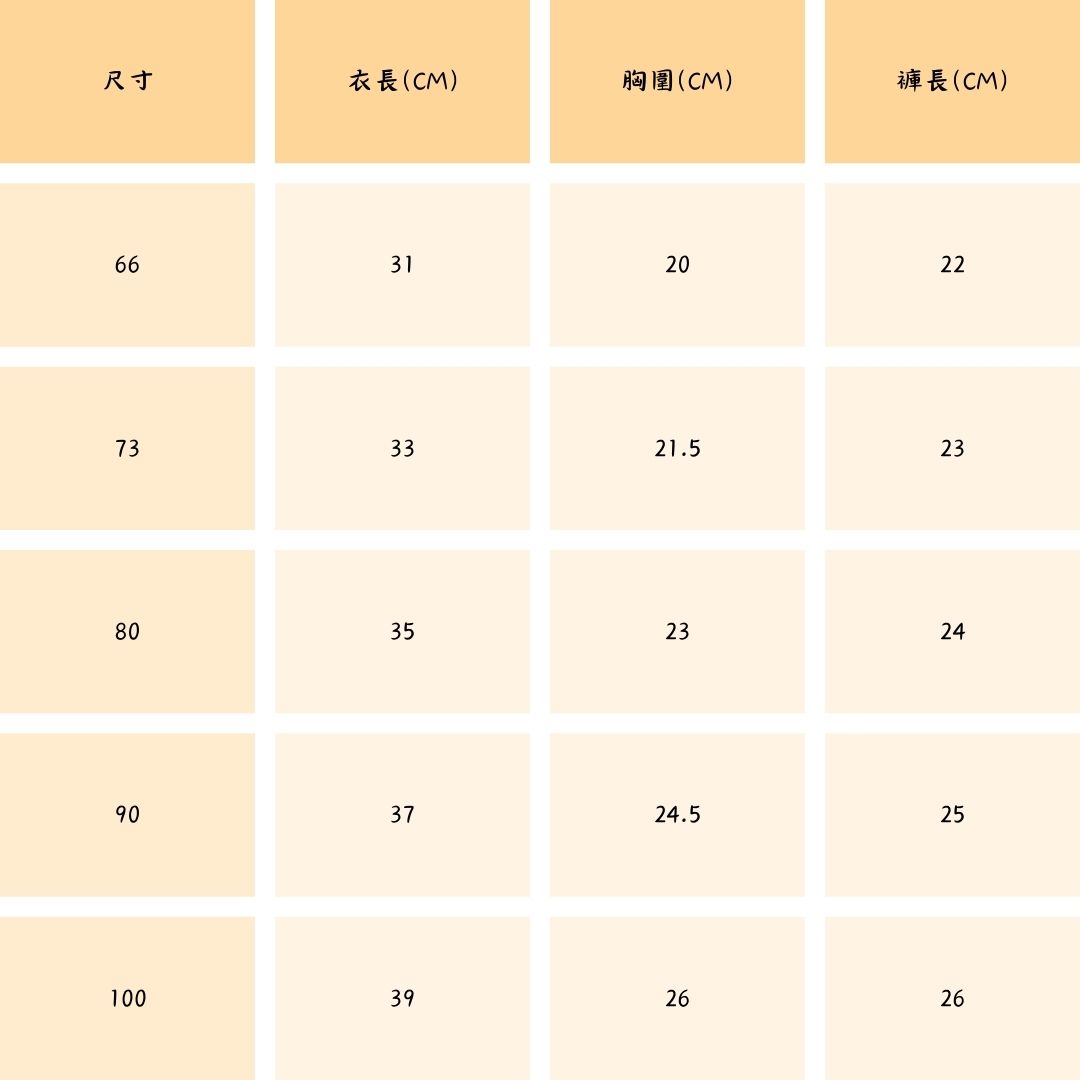 尺寸表