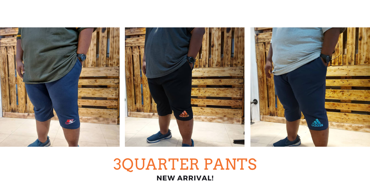 [NEW ARRIVAL] PLUS SIZE 3 QUARTER PANTS-COTTON