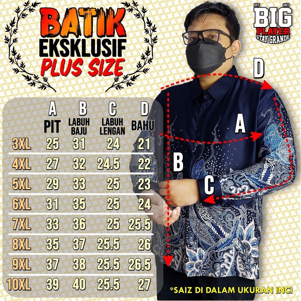 SIZE CHART BATIK 1080