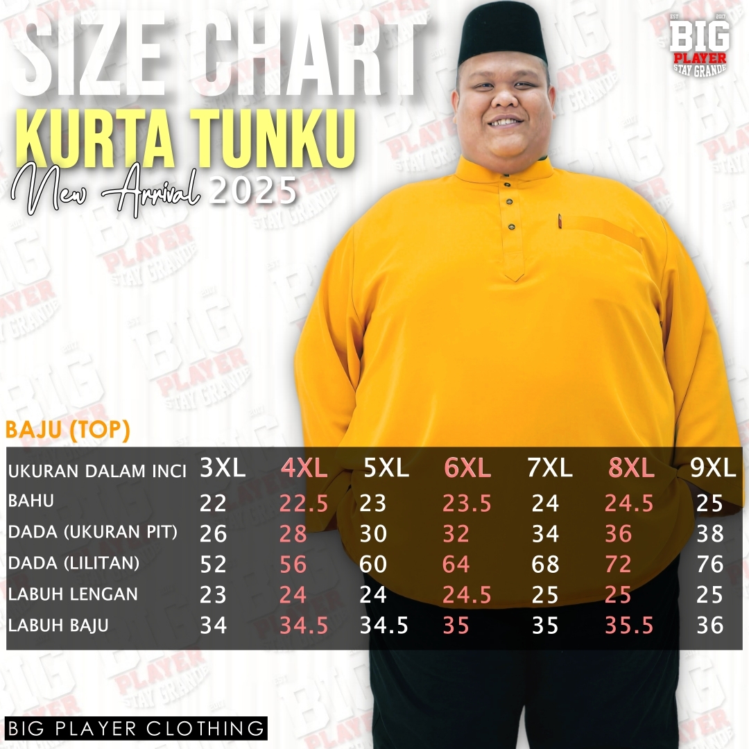 SIZE CHART kurta 2025