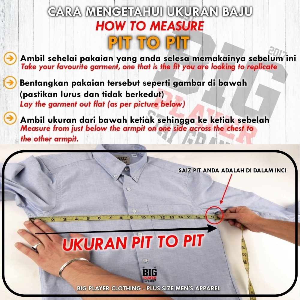 PIT TO PIT MEASURE TT