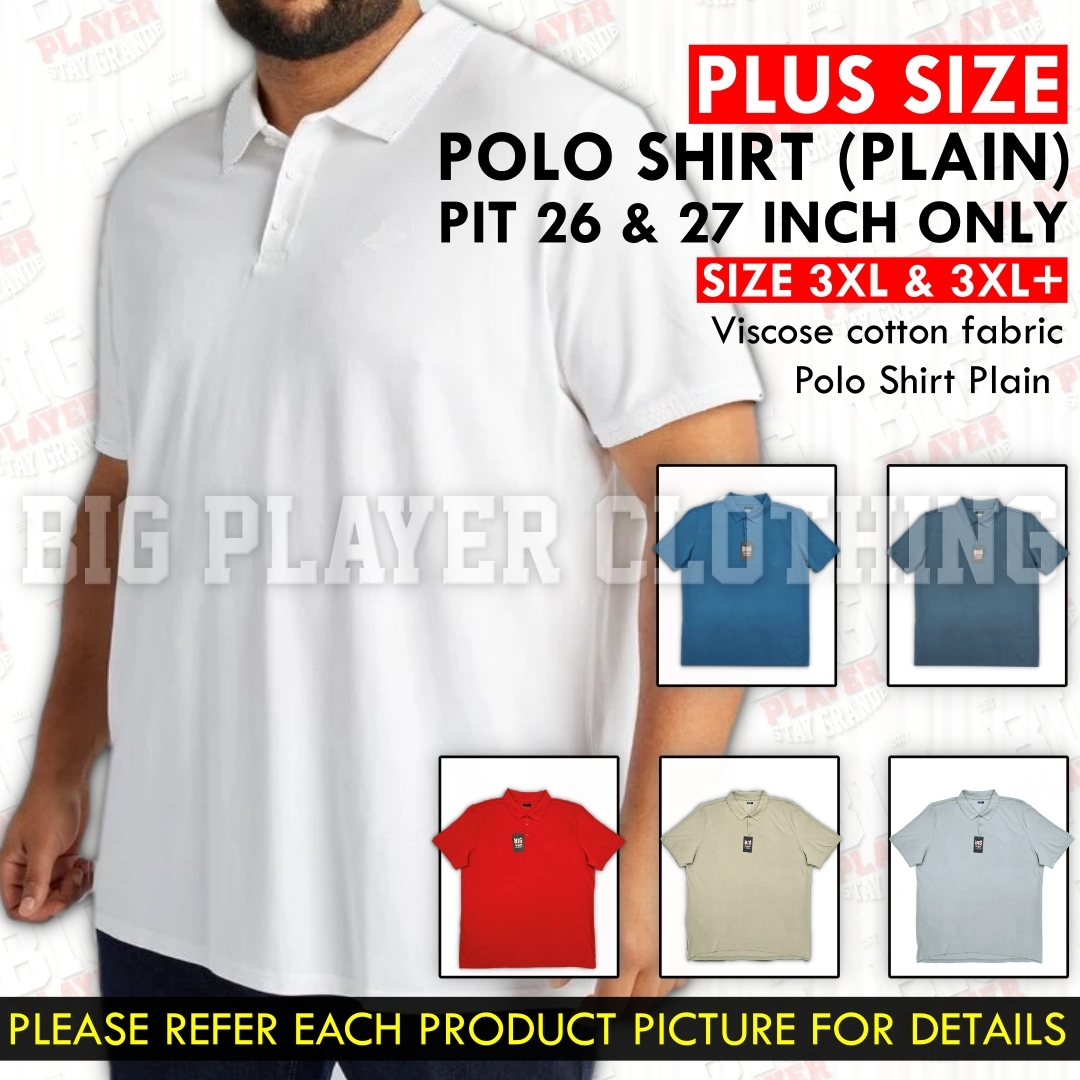 3XL FRONT POLO PLAIN