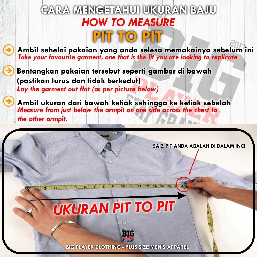 PIT TO PIT MEASURE TT