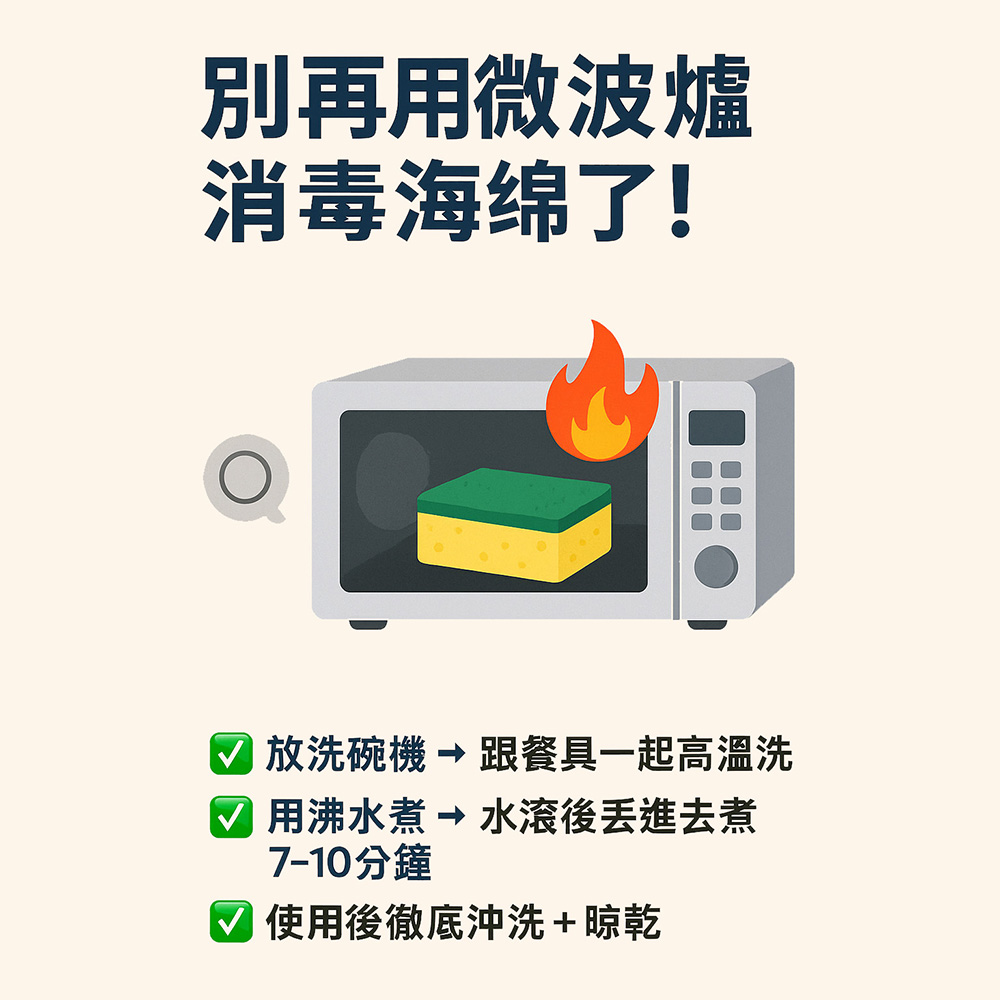 🔍【別再用微波爐消毒海綿了!】