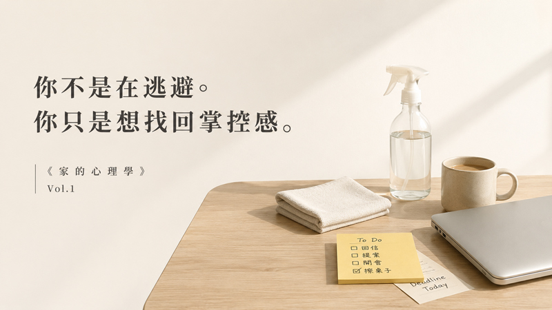 為什麼壓力越大，反而越想整理房間？從心理學看「掌控感」，原來你不是在逃避。