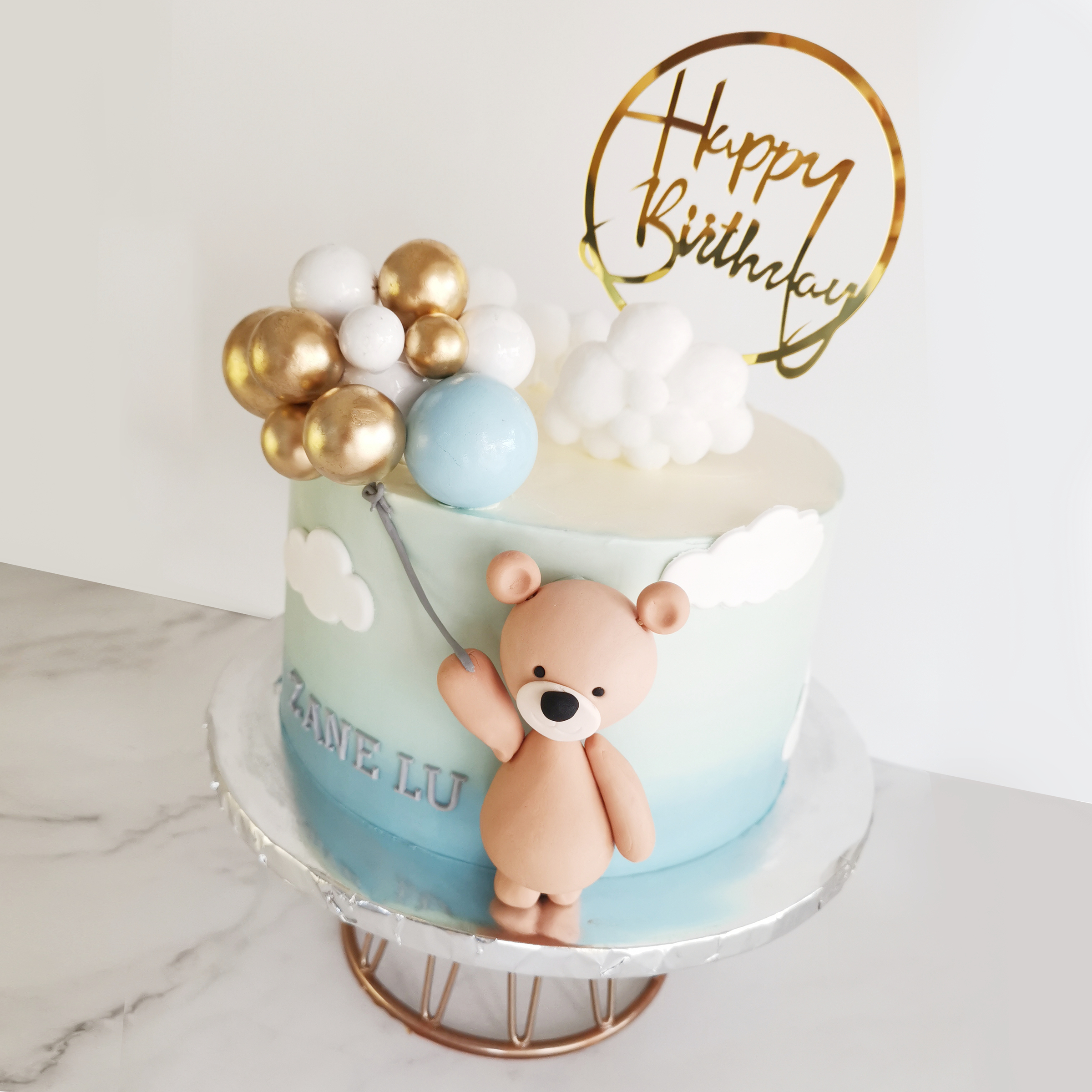 Teddy Bear x Star Cake | Kid's Best Birthday Cake - Honeypeachsg Bakery