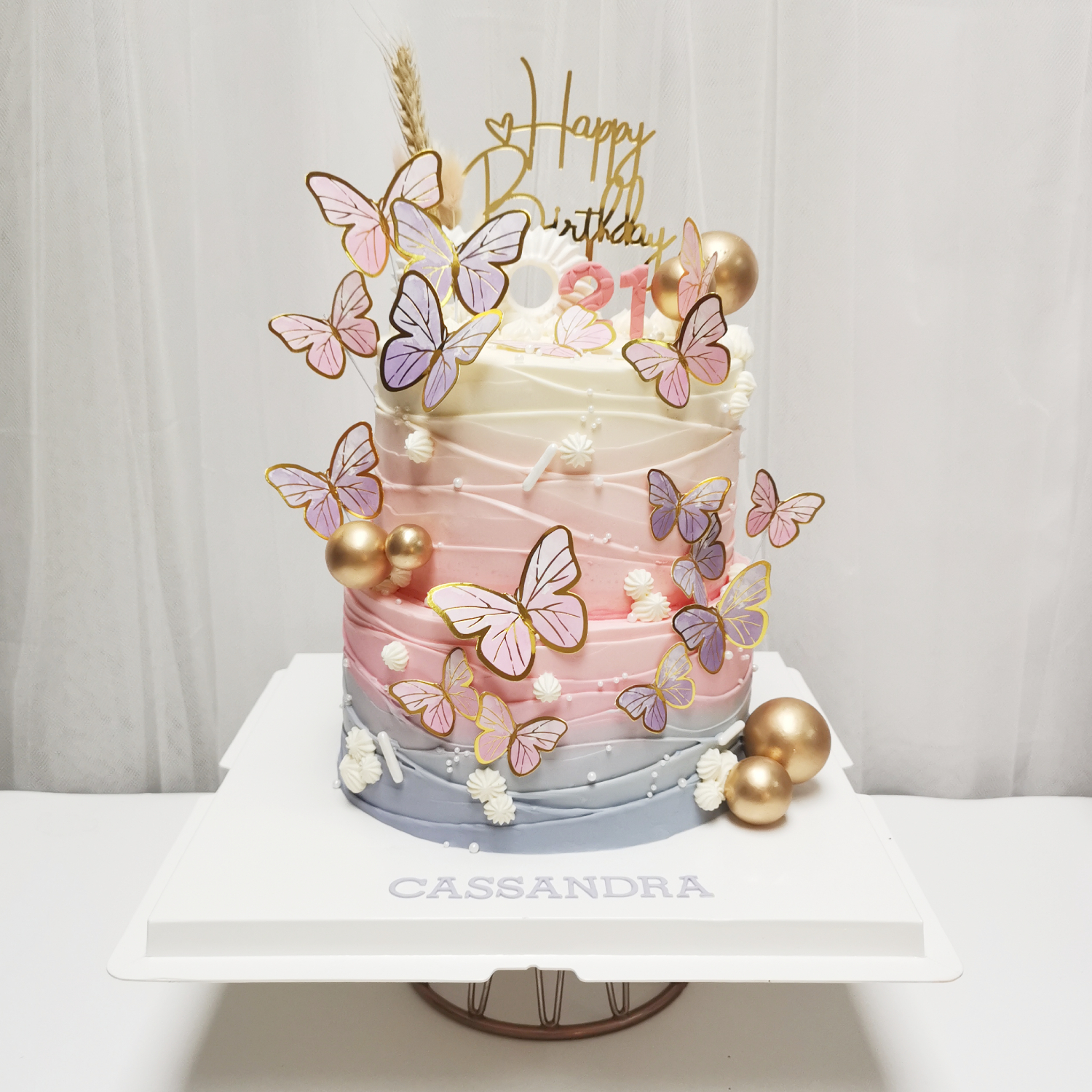 Happy Birthday Cake 2 Tier (27 cm)