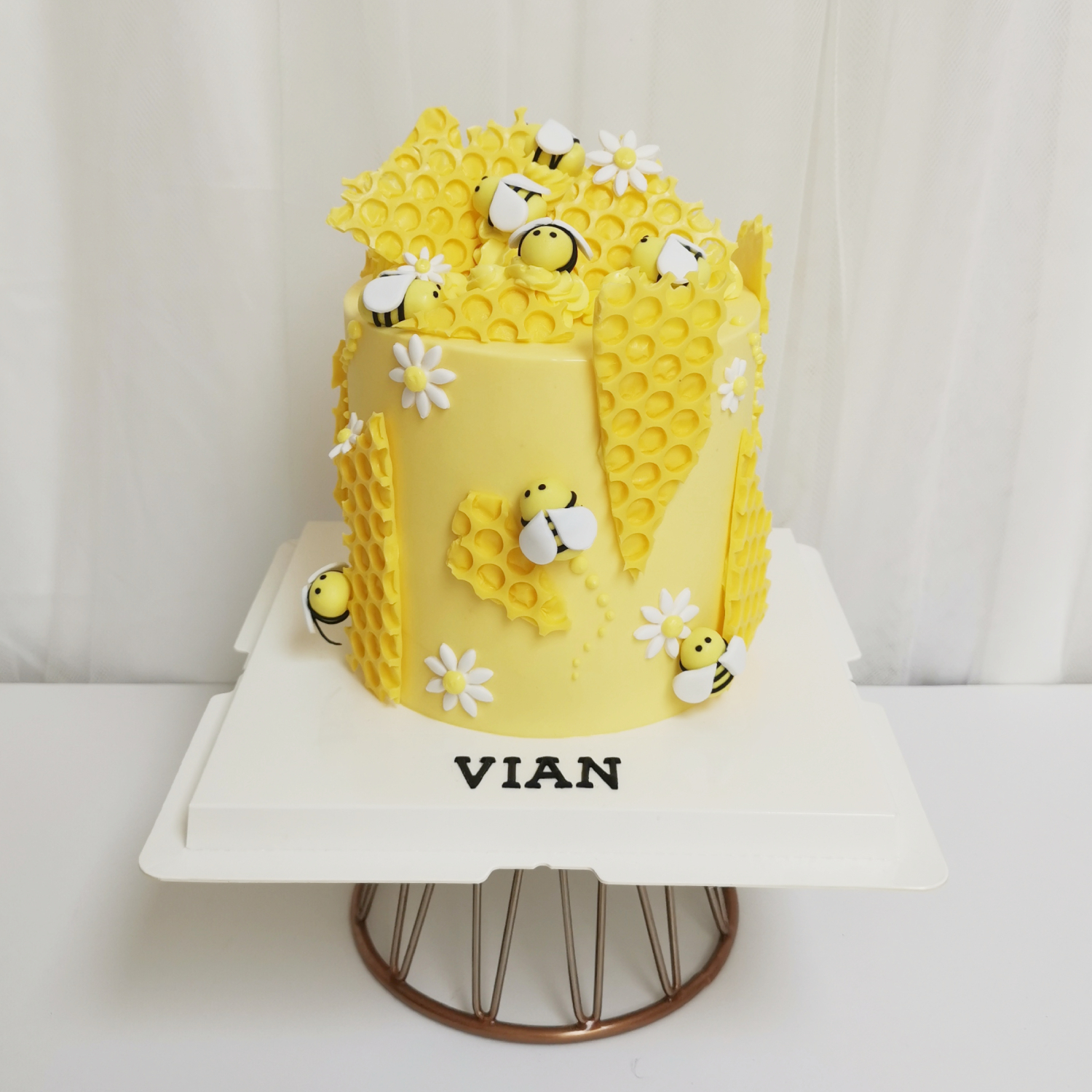 Amazon.com: Happy 1st Bee Day Birthday Cake Topper - Wild One Gold Glitter  Cake Décor - Spring Holidays Bumble Honey Bee Honeycomb Baby's First  Barthday Party Decorations : Grocery & Gourmet Food