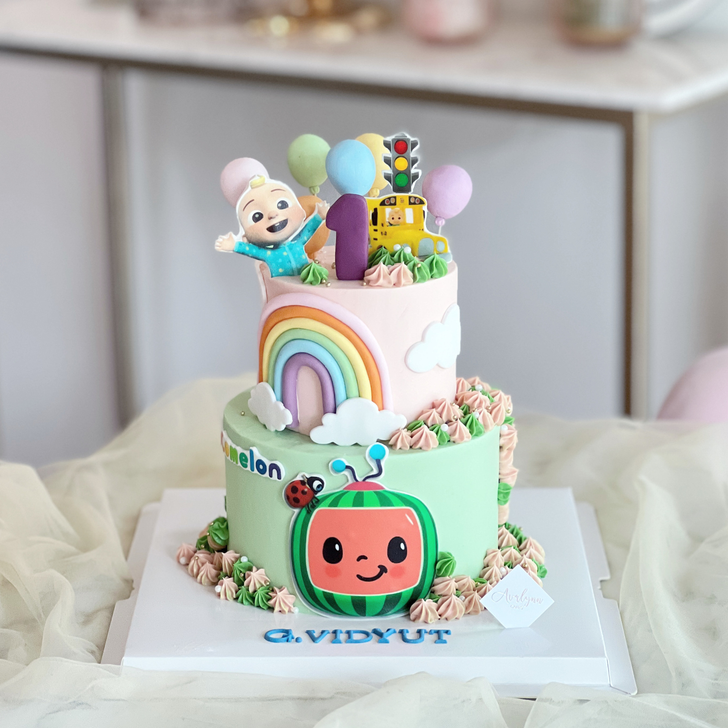 Kinder Joy Theme Custom Cake | Fondant Cake | Home Delivery