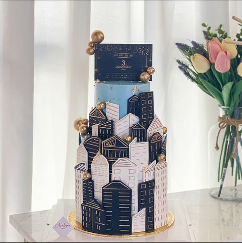 2-Tiered Realty Riches Celebration Cake