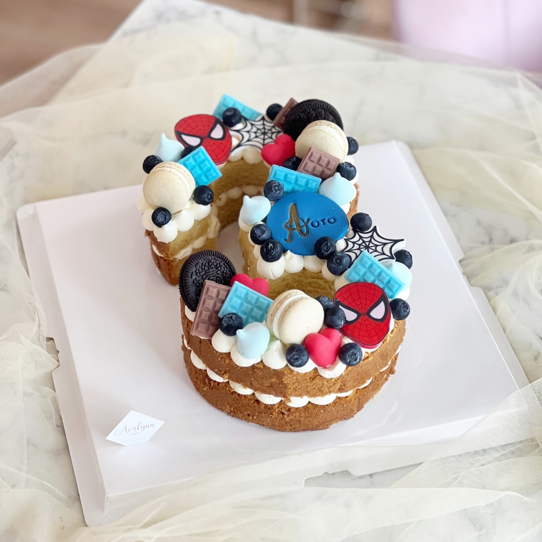 Spider-Man Number or Alphabet Cake – Avalynn Cakes Premium