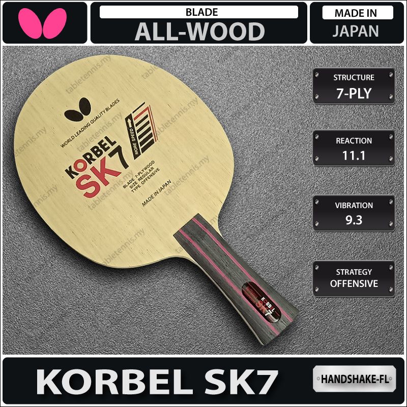 Butterfly Petr Korbel Shakehand ST Blade – Table Tennis Racket – Made In Sweden