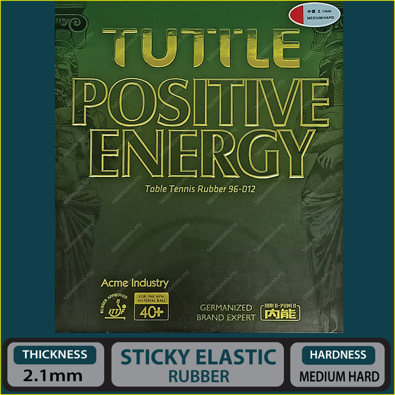 Tuttle Positive Energy Sticky Elastic Table Tennis Rubber Getah Ping ...