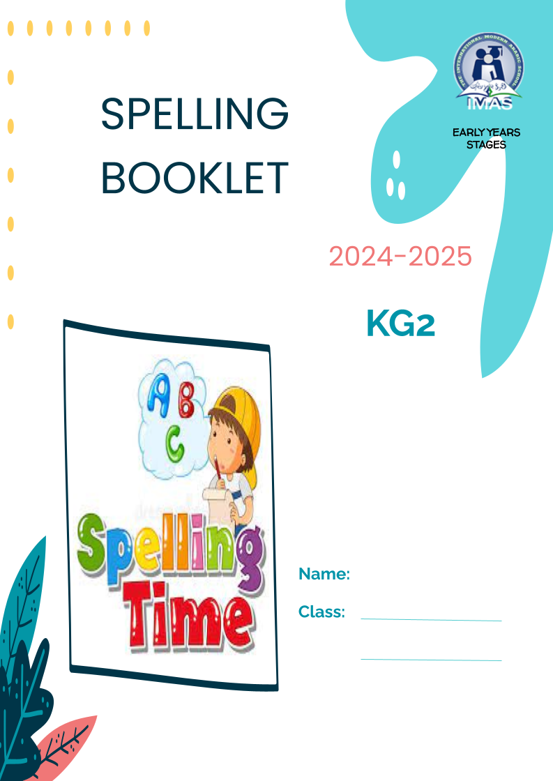 _Spelling booklet KG2(2024-2025) PRINT IN B&W