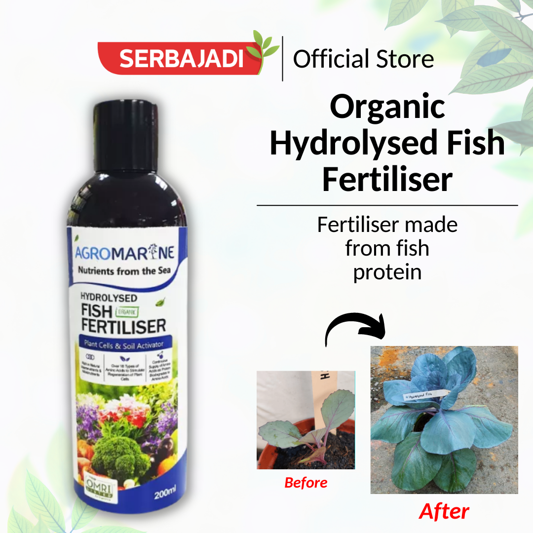 Agromarine Organic Hydrolysed Fish Fertiliser 200ML – Serbajadi