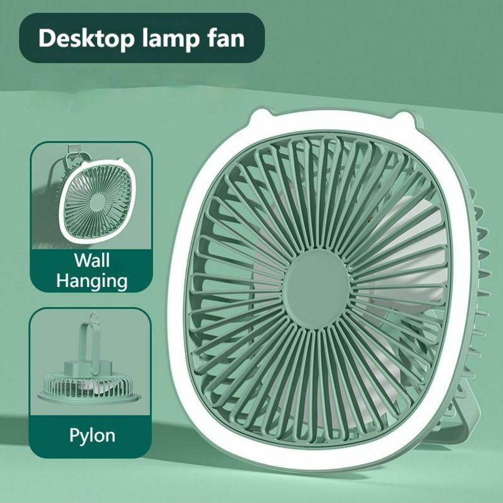 2in1 Portable Rechargeable Desk Lamp Fan (4)