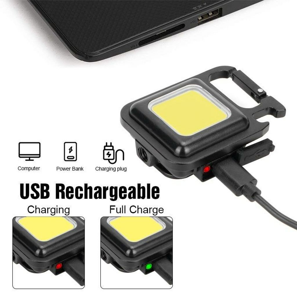USB Charging Multifunctional Mini Keychain led light outdoor flashlight Myhome054 (5)