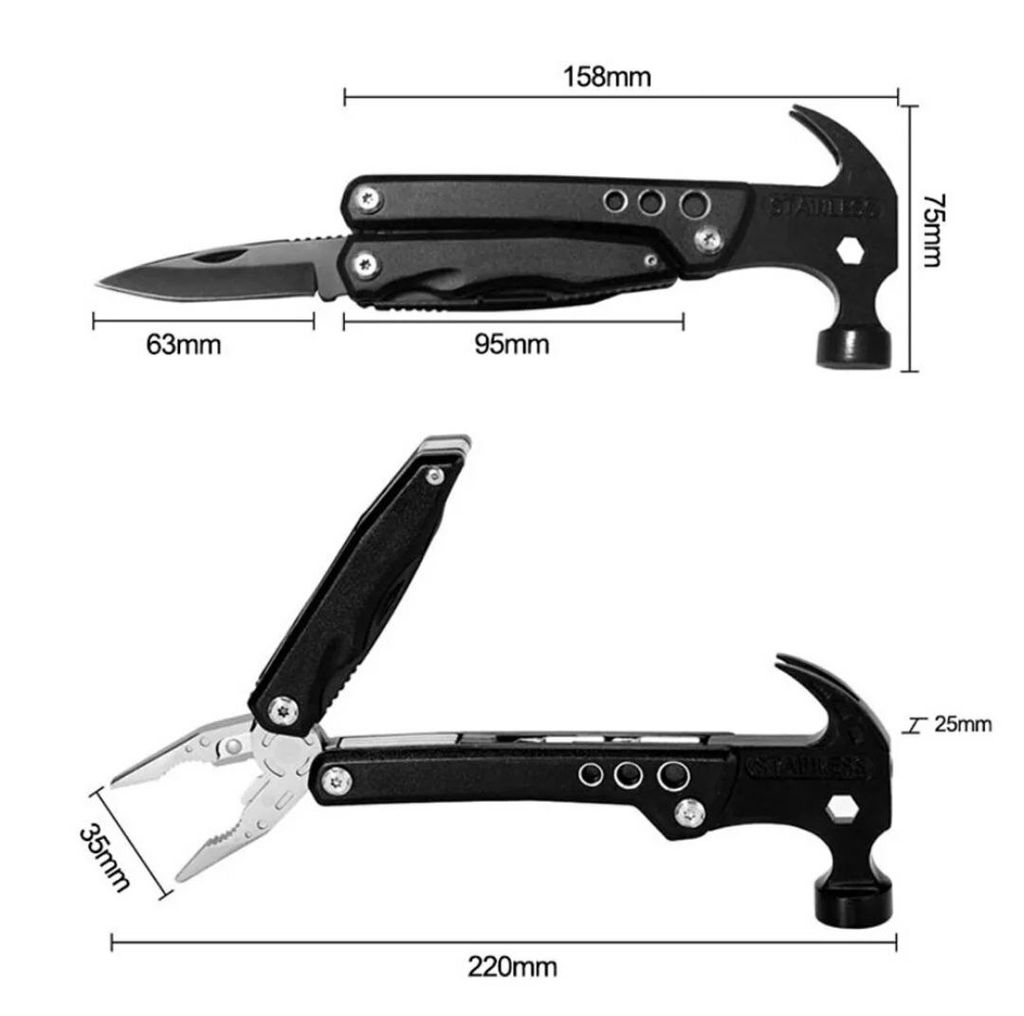  Portable Foldable Multifunctional Nail Hammer Pliers (5)