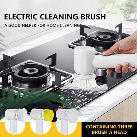 Multifunctional Electric Cleaning 3 Brushes Head (5)