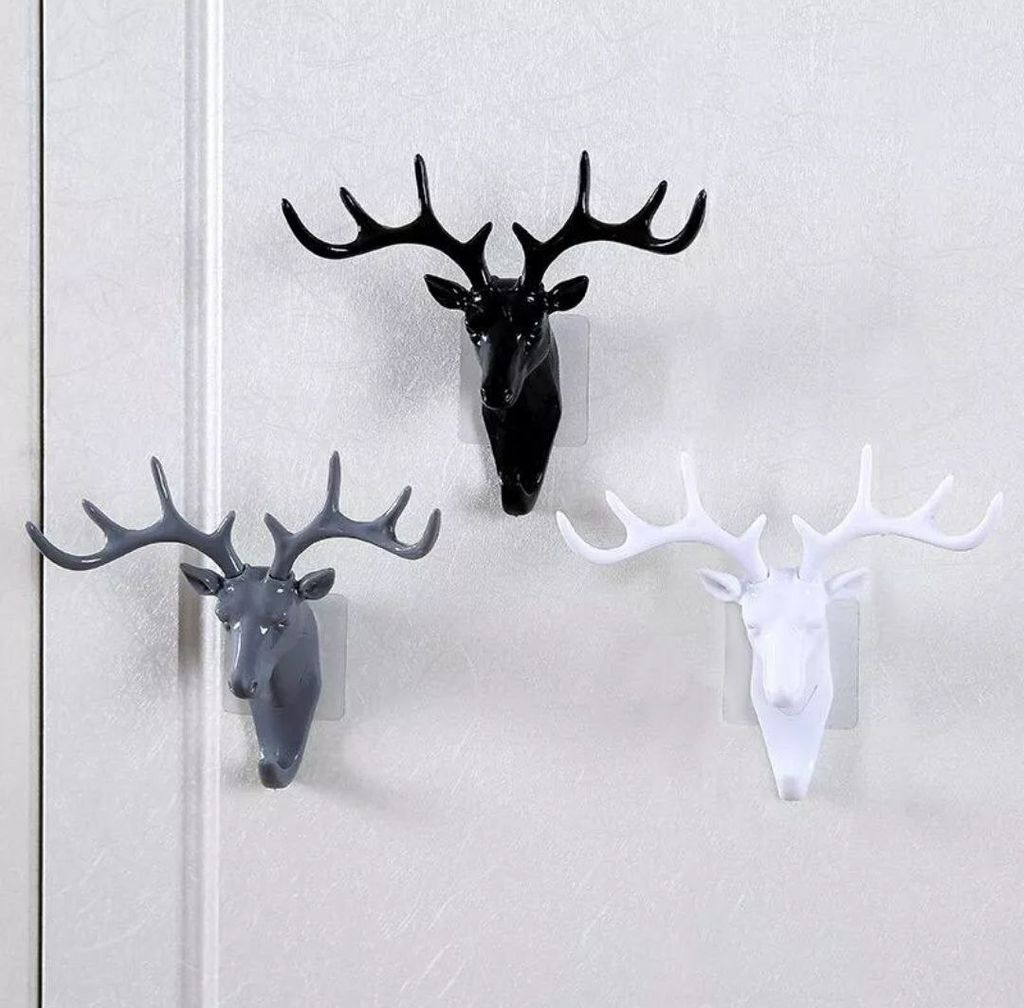 Lucky Deer Head Decoration Hook Nordic Style Wall Hanging (4)