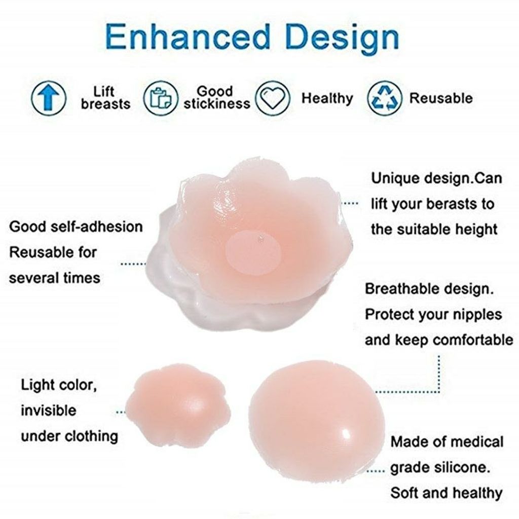 Silicone Breast Bra Pasties Pad Invisible Chest Paste (8)