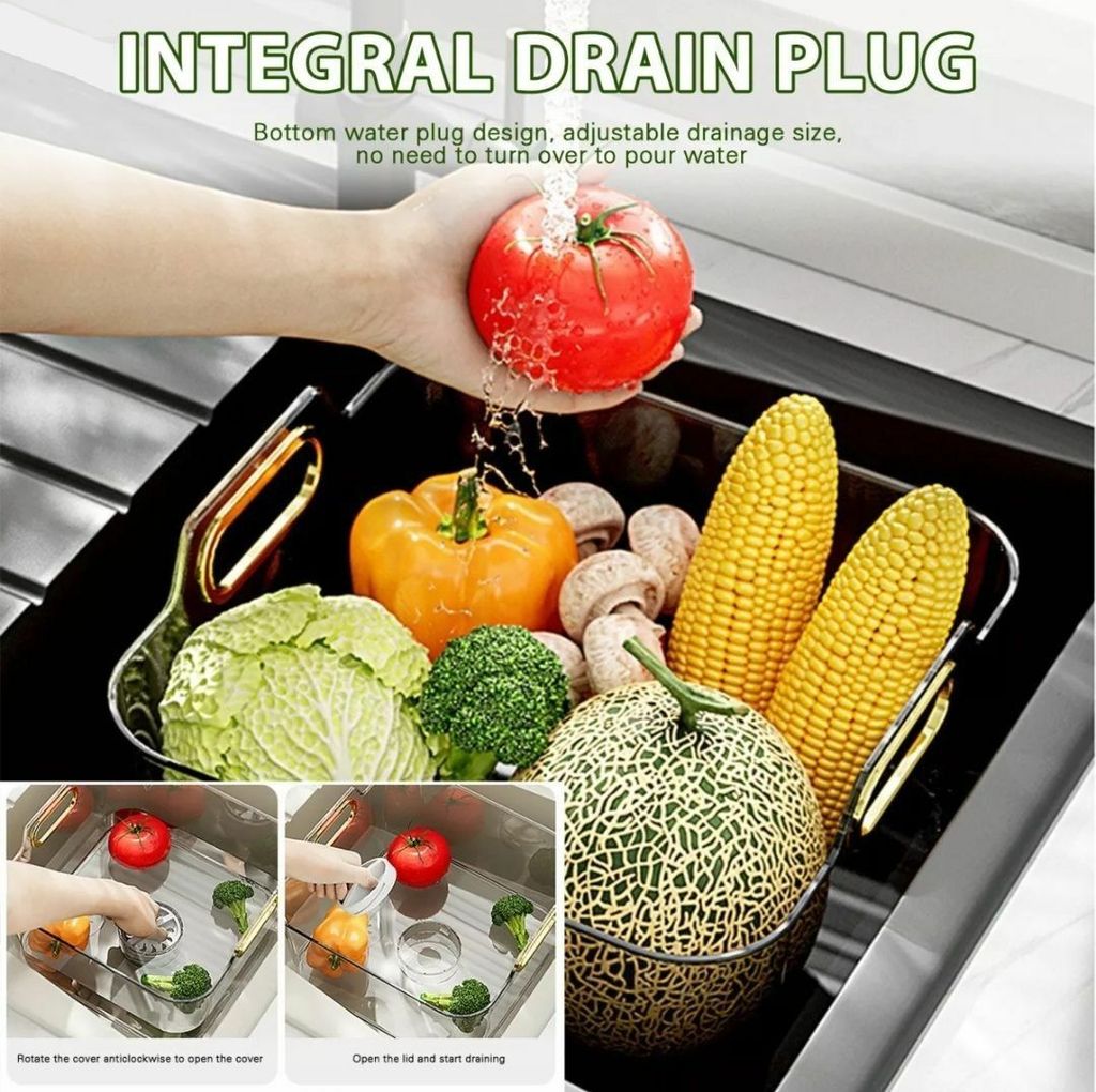 Multifunctional Household Drain Basket With Plug (1)