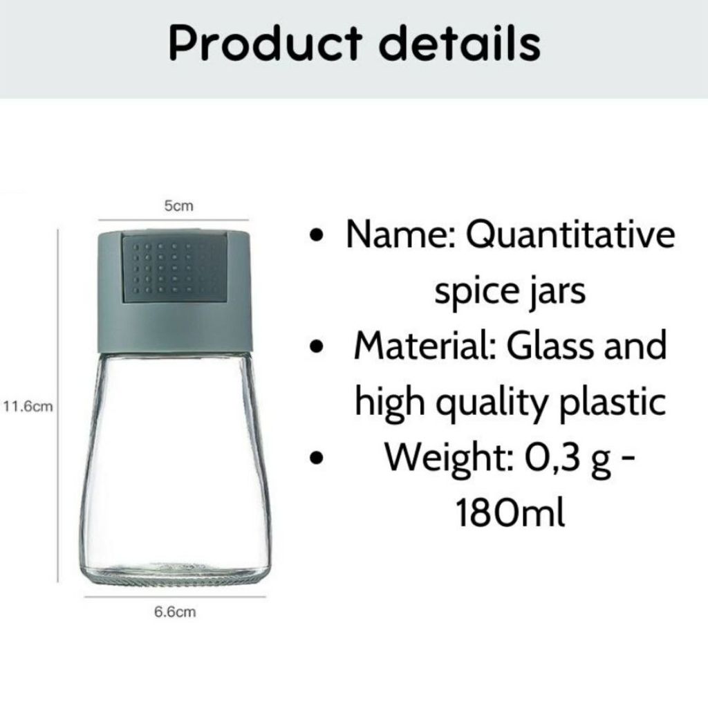 180ml Measureable Salt shaker Anti-Caton Design (8)