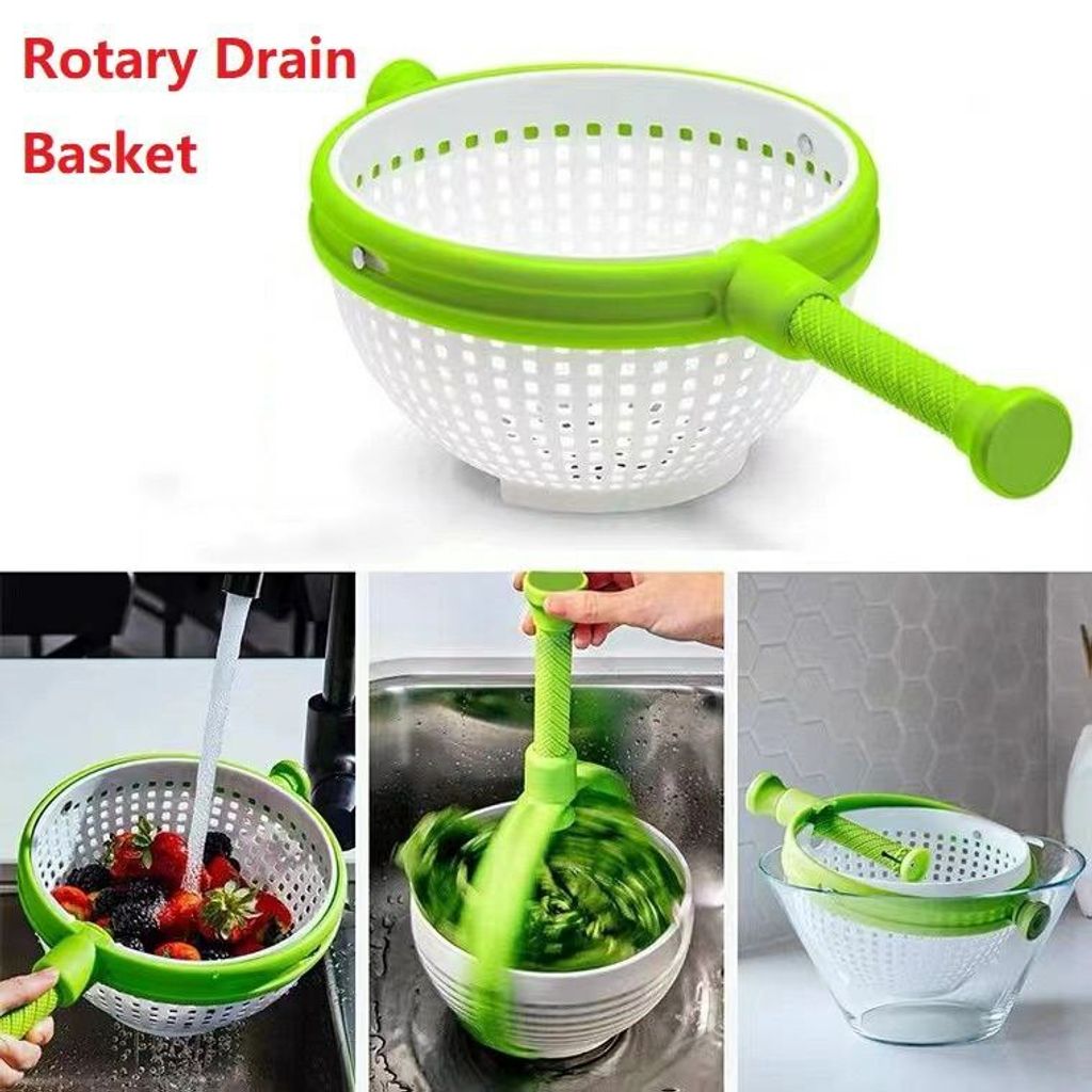 Handy Tool Kitchen Vegetable Washing rotatingDrainer (1)