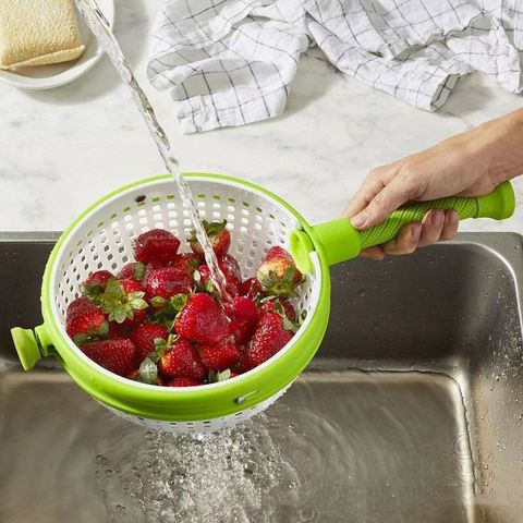 Handy Tool Kitchen Vegetable Washing rotatingDrainer (7)