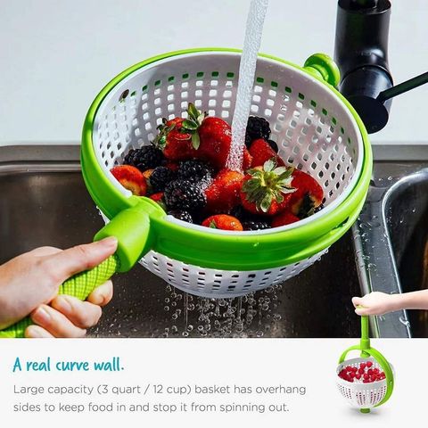 Handy Tool Kitchen Vegetable Washing rotatingDrainer (2)