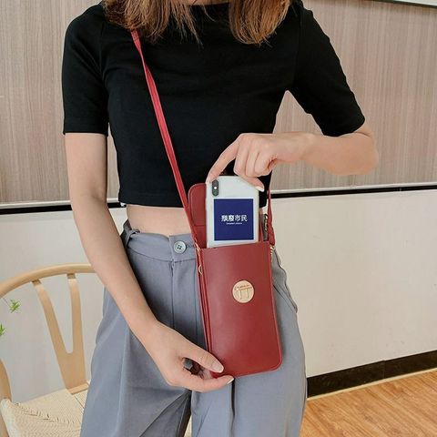 MY111 Korean Fashion Ladies Touchable PU Screen Buckle Phone Shoulder Bag Myhome111 (6)