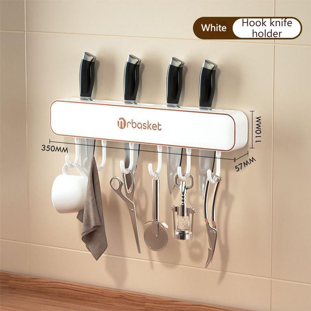 MY115 Multifunctional Kitchen Knife Holder Wall-Mounted Rack Hanging Myhome115 (8)